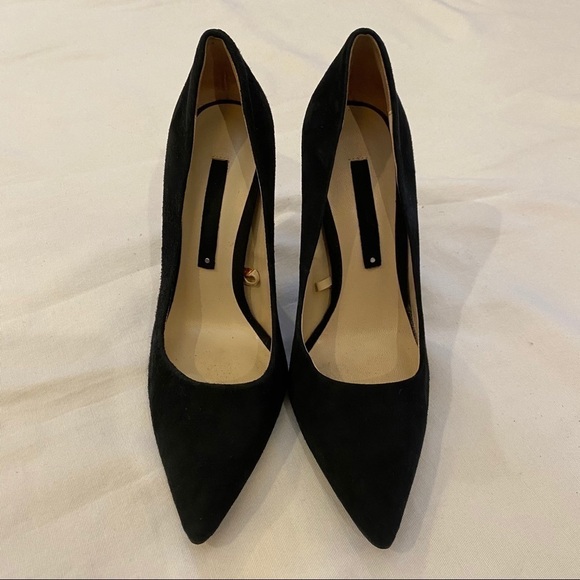 ZARA Black Heels with Gold Size 38 - Picture 3 of 11